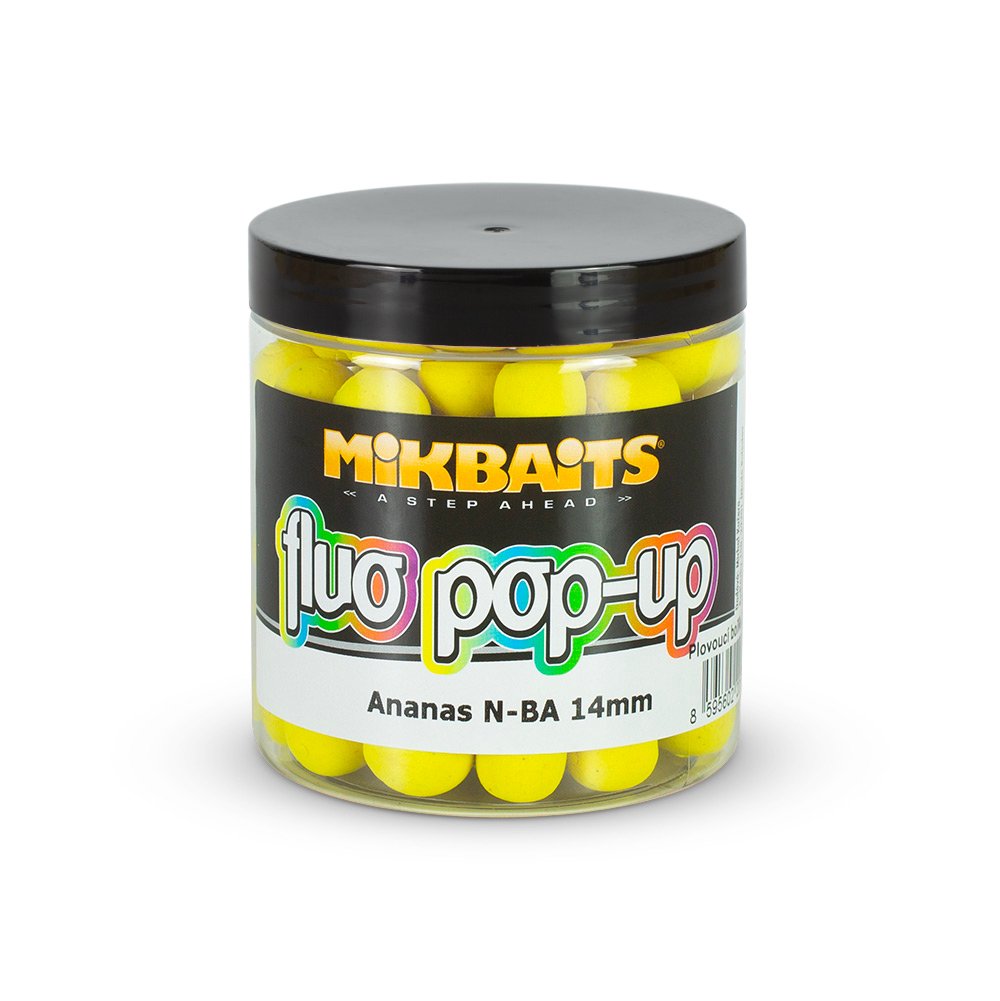 Mikbaits Plovoucí fluo boilie 250ml Ananas N-BA 14mm