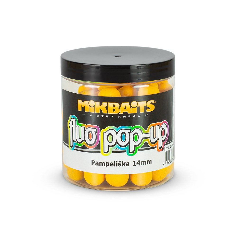 Mikbaits Plovoucí fluo boilie 250ml Pampeliška 14mm