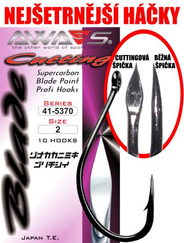 Awashima Háčky Cutting Blade 5370 Black Nickel 10ks