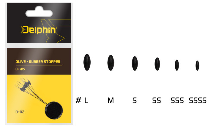 Delphin Gumová Zarážka Rubber Stopper Olive