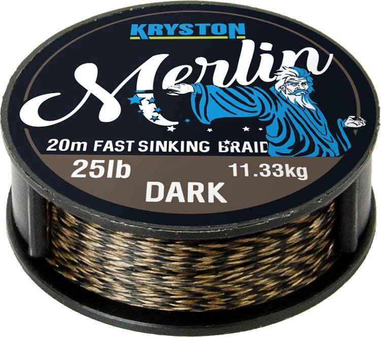 Kryston Pletená Šňůrka Merlin Dark 20m