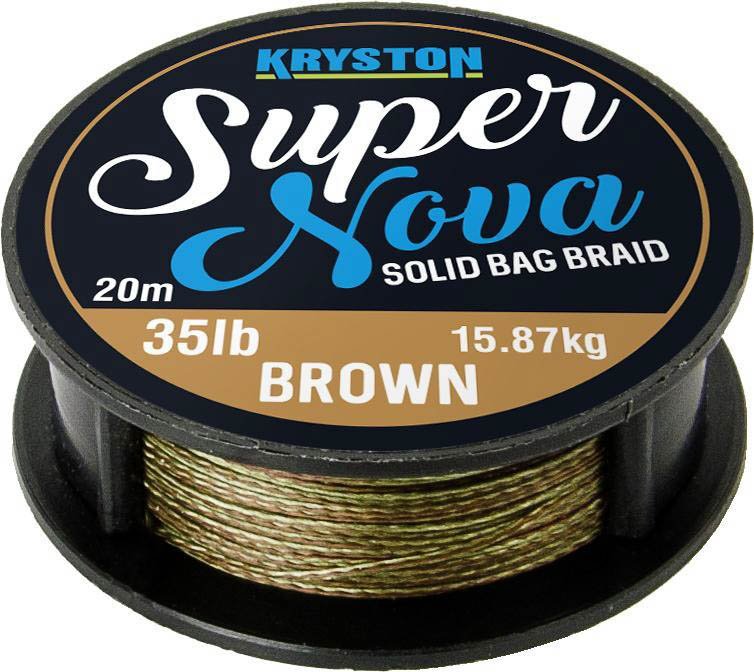 Kryston Pletená Šňůrka Super Nova Brown 15lb, 20m