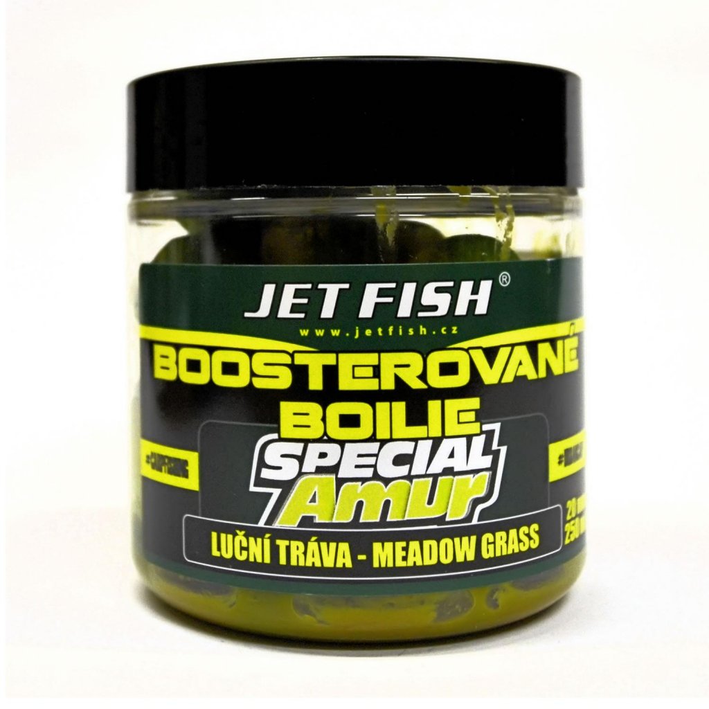 Jet Fish Boosterované Boilie - Luční Tráva 20mm 250ml