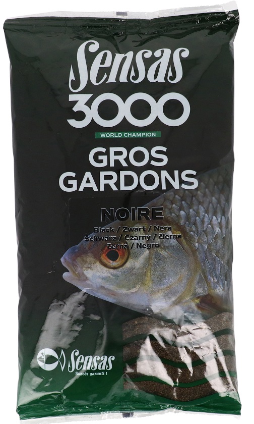 Sensas Krmení 3000 Gros Gardons Black 1 kg - Noire