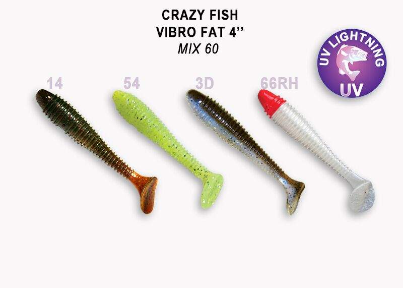 Crazy Fish Gumová Nástraha - Vibro Fat - 10 cm