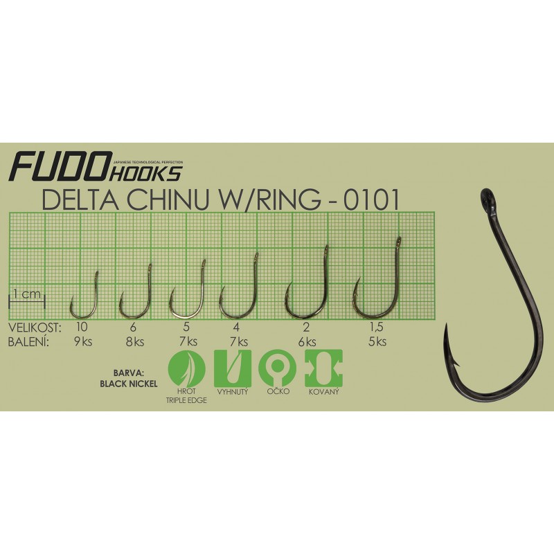 Fudo Hooks Háčky - Delta Chinu Ring