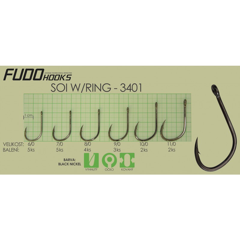 Fudo Hooks Háčky Soi Ring 11/0 2ks