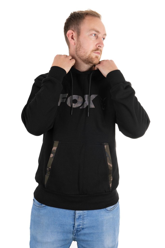 Fox Mikina Black/Camo Print Hoody