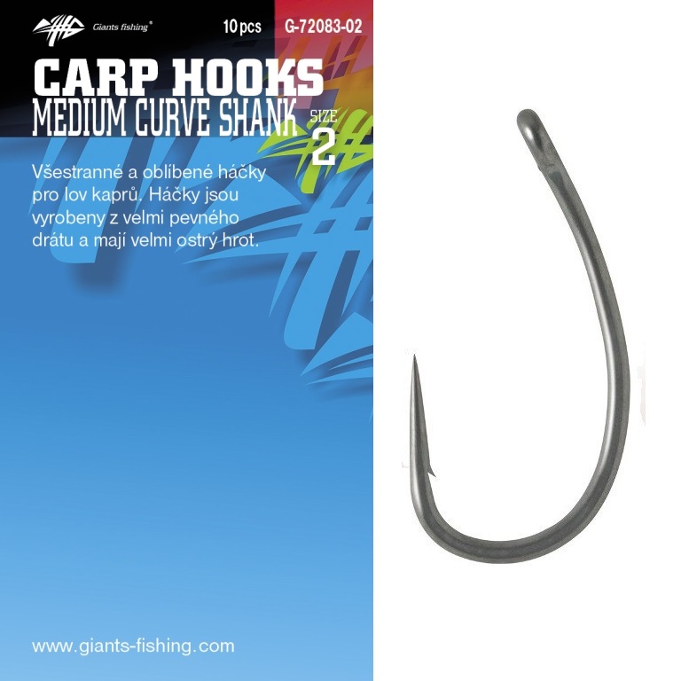 Giants Fishing Háček Medium Curve Shank 10ks