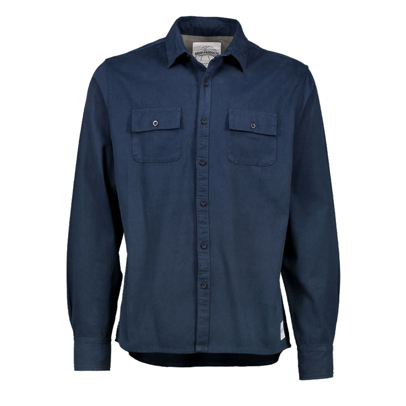 Flanelová košile Aqua - Long Sleeve Navy Twill Shirt XL