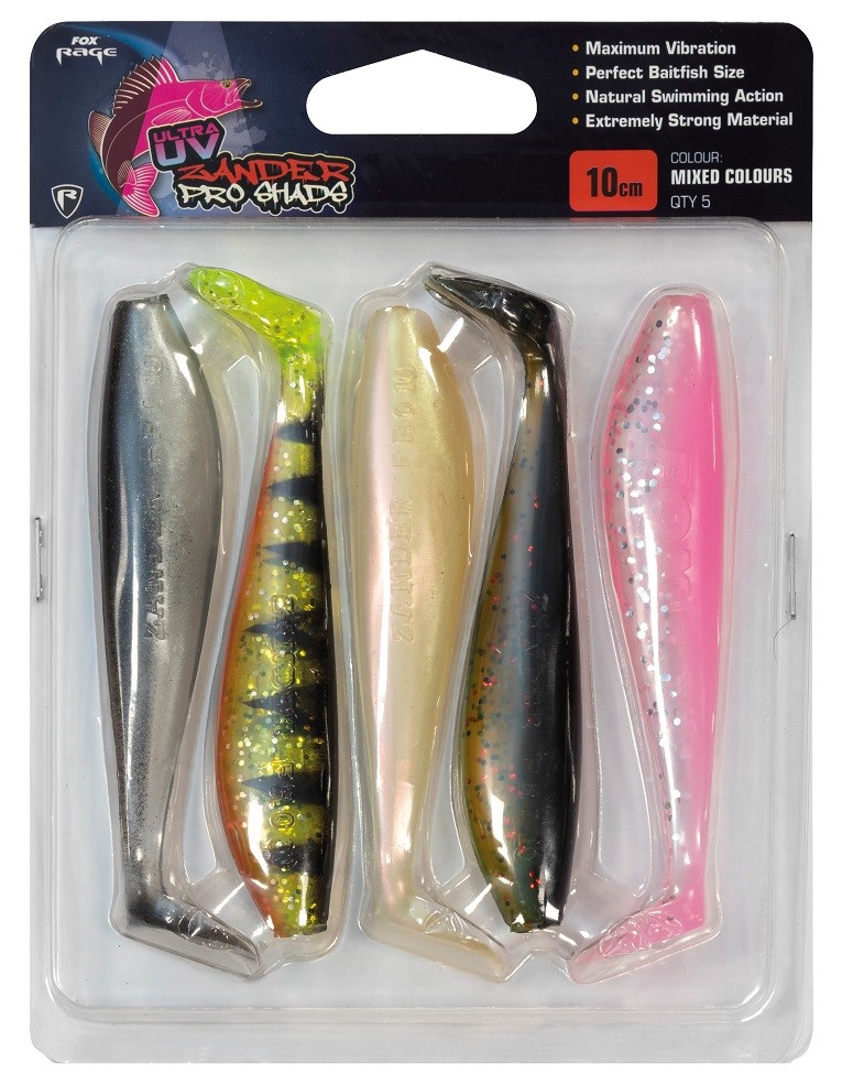 Fox Rage Gumová nástraha Zander Pro Shad UV Mixed Colour 10cm (5ks)