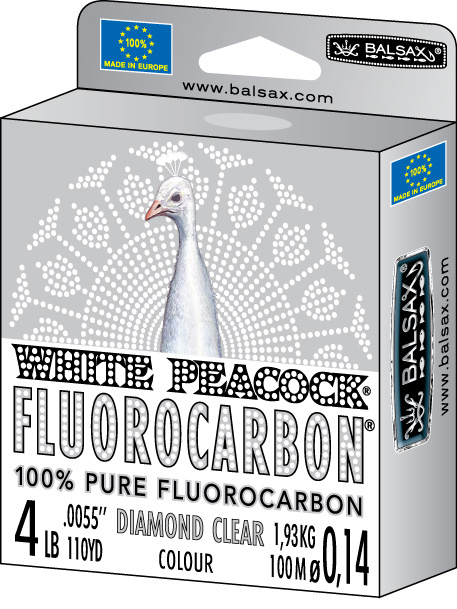 Balsax Fluorocarbon White Peacock Box 50m