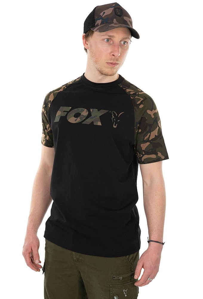 Fox Tričko Raglan T-Shirt Black/Camo