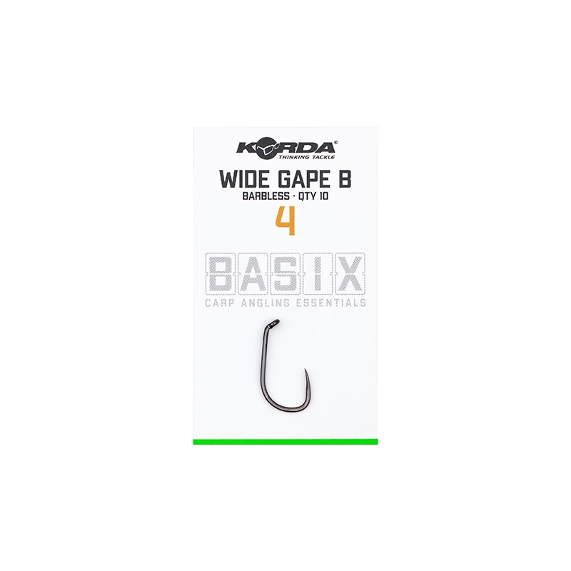 Korda Háček Basix Wide Gape Barbless 10ks