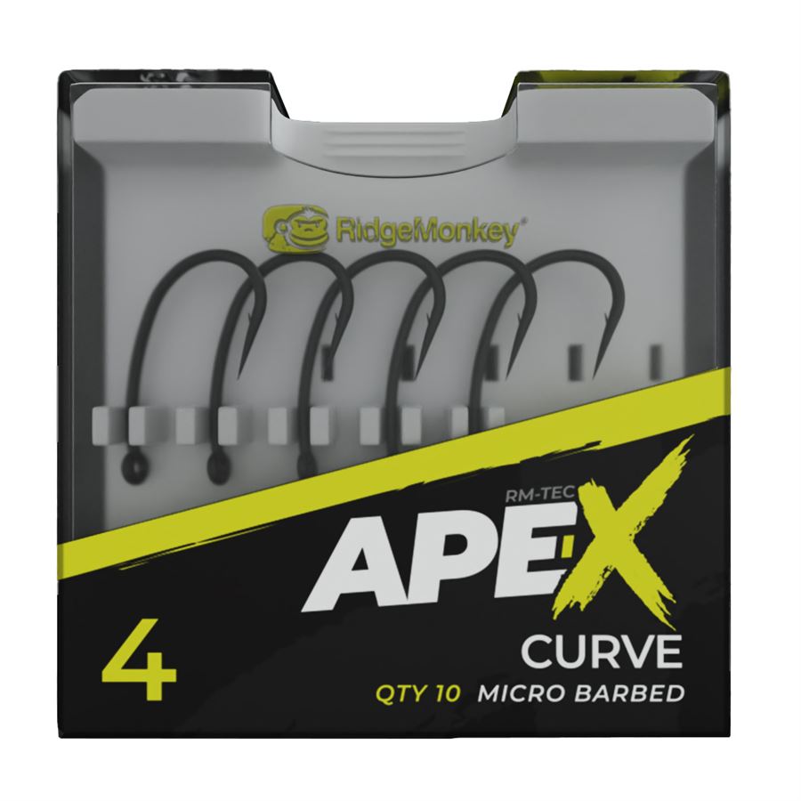 RidgeMonkey Háček Ape-X Curve Barbed 10ks