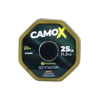 RidgeMonkey Šňůrka Connexion CamoX Soft Coated Hooklink 20m