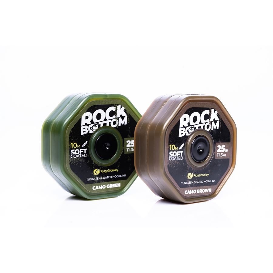RidgeMonkey Šňůrka RM-Tec Rock Bottom Tungsten Coated Soft Hooklink 25lb