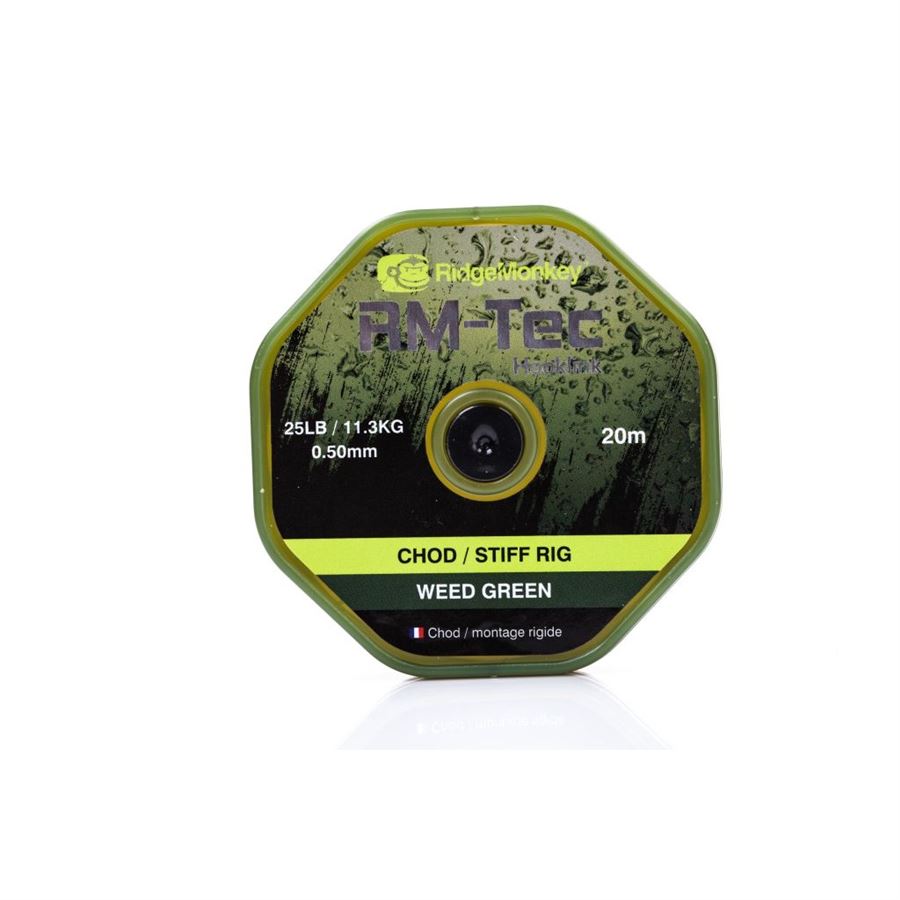 RidgeMonkey Vlasec RM-Tec Chod Stiff Rig 0,45mm, 20lb, 20m Green