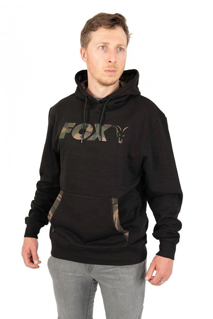 Fox Mikina LW Black/Camo Print Pullover Hoody